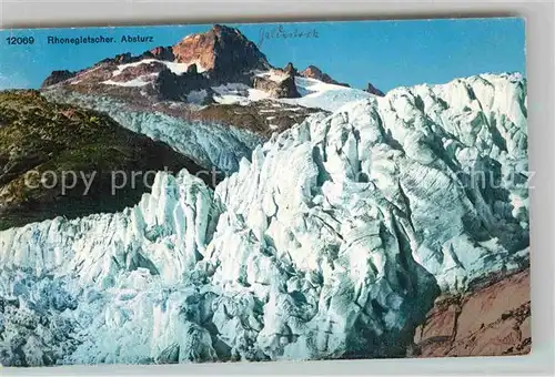 AK / Ansichtskarte Rhonegletscher Glacier du Rhone Absturz Kat. Rhone