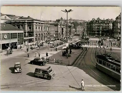 AK / Ansichtskarte Zuerich ZH Bahnhofsplatz