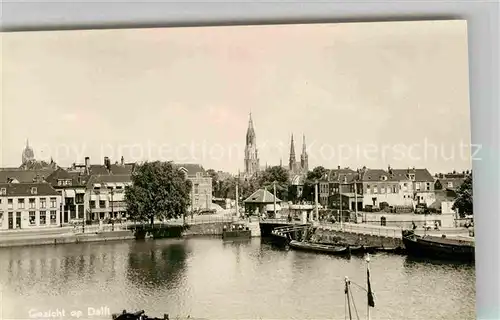 AK / Ansichtskarte Delft Hafen Kirche  Kat. Delft