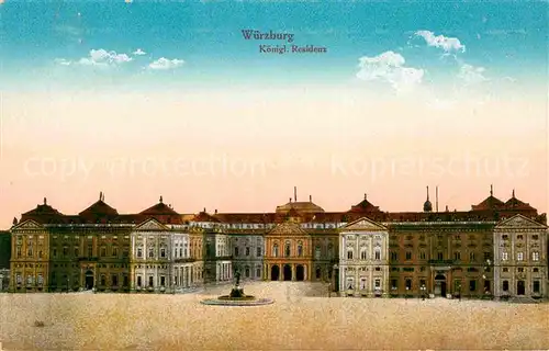 AK / Ansichtskarte Wuerzburg Koenigliches Residenz Kat. Wuerzburg