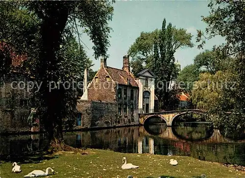 AK / Ansichtskarte Brugge Ingang Begijnhof Beguinenkloster Schwaene Kat. 