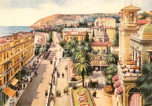 AK / Ansichtskarte Sanremo Panorama dall Albergo Nazionale Riviera dei fiori Kuenstlerkarte Kat. 