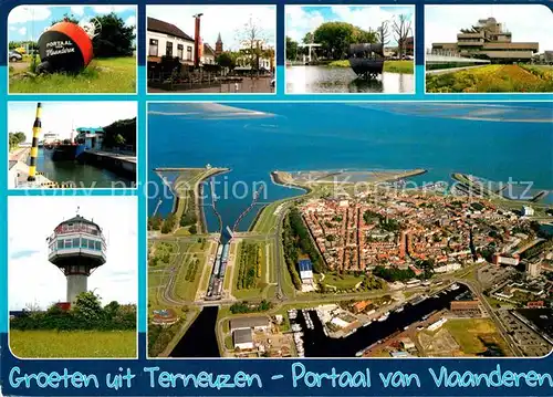 AK / Ansichtskarte Terneuzen Fliegeraufnahme Hafen Portaal van Vlaanderen Kat. Terneuzen