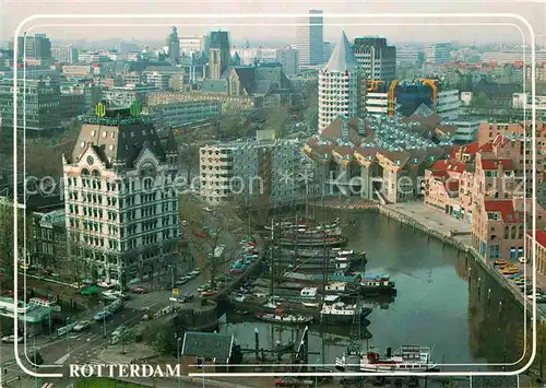 AK / Ansichtskarte Rotterdam Fliegeraufnahme Oude Haven met nieuwe bebouwing Kat. Rotterdam