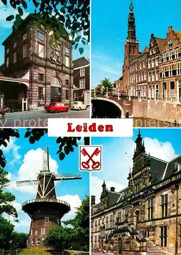AK / Ansichtskarte Leiden Ortspartien mit Windmuehle Kat. Leiden