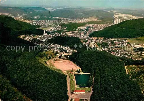 AK / Ansichtskarte Eiserfeld Fliegeraufnahme mit Schwimmbad Kat. Siegen