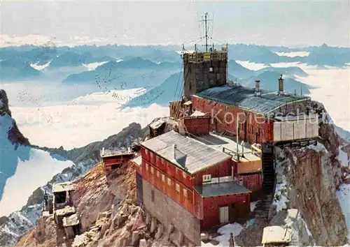 AK / Ansichtskarte Zugspitze Fliegeraufnahme mit Muenchner Haus  Kat. Garmisch Partenkirchen