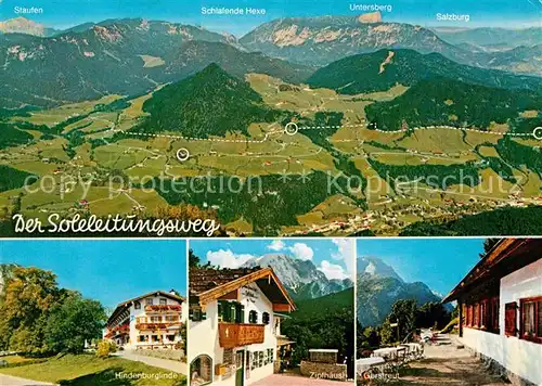 AK / Ansichtskarte Ramsau Berchtesgaden Panorama Soleleitungsweg Hindenburglinde Zipfhaeusl Gerstreut Kat. Ramsau b.Berchtesgaden