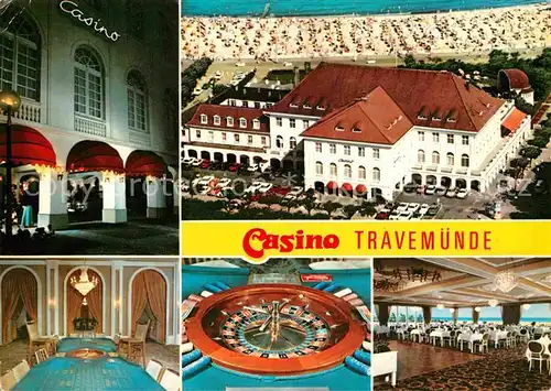 AK / Ansichtskarte Travemuende Ostseebad Casino Spieltische Halle Kat. Luebeck
