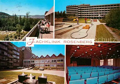 AK / Ansichtskarte Bad Driburg Fachklinik Rosenberg der LVA Westfalen Minigolf Aula Kat. Bad Driburg