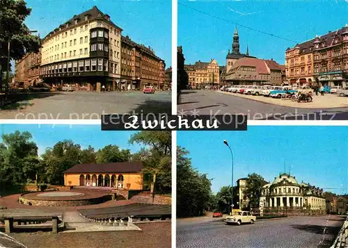 AK / Ansichtskarte Zwickau Sachsen Rinkkaffee Markt Freilichtbuehne Milchbar Kat. Zwickau