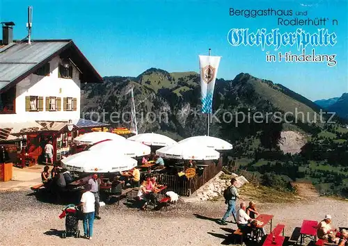 AK / Ansichtskarte Hindelang Berggasthaus und Rodlerhuettn Gletscherspalte Kat. Bad Hindelang