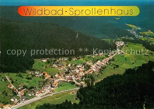 AK / Ansichtskarte Sprollenhaus Fliegeraufnahme Kat. Bad Wildbad