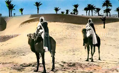 AK / Ansichtskarte Scenes et Types Nr. 1123 Paysage au Desert Kamele  Kat. Typen