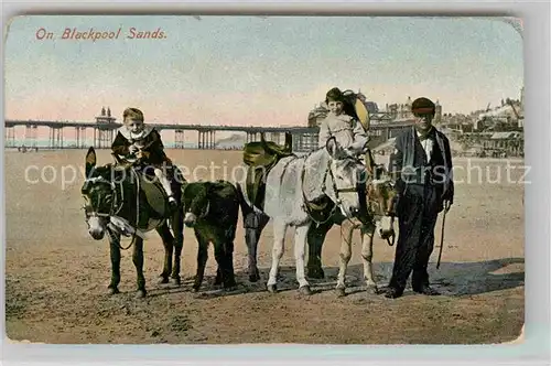 AK / Ansichtskarte Blackpool Eselreiten Seebruecke Kat. Blackpool