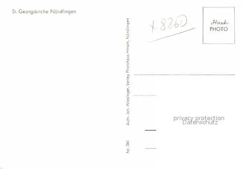 AK / Ansichtskarte Noerdlingen Sankt Georgskirche Altar Kanze Kat. Noerdlingen