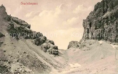 AK / Ansichtskarte Trentino Dolomiten Grasleitenpass