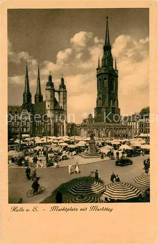 AK / Ansichtskarte Halle Saale Marktplatz Kat. Halle