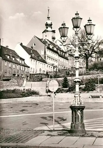 AK / Ansichtskarte Hohenstein Ernstthal Altmarkt Laterne Kirchturm Kat. Hohenstein Ernstthal