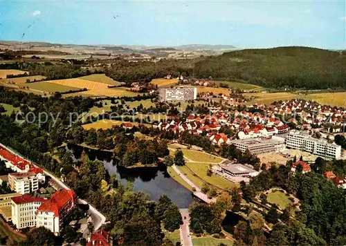 AK / Ansichtskarte Bad Salzuflen Fliegeraufnahme Kurparksee BfA und LVA Kliniken Kat. Bad Salzuflen