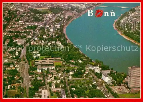 AK / Ansichtskarte Bonn Rhein Fliegeraufnahme mit Regierungsviertel Kat. Bonn