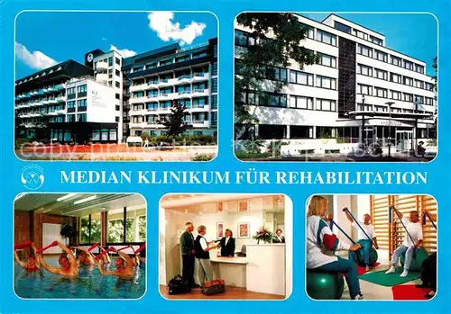 AK / Ansichtskarte Bad Oeynhausen Reha Median Klinikum Bewegungsbad Rezeption Gymnastikraum Kat. Bad Oeynhausen