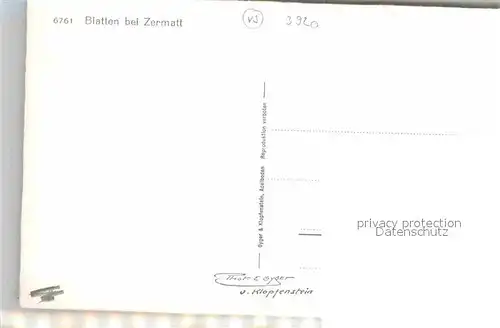 AK / Ansichtskarte Blatten VS bei Zermatt Kat. Blatten VS