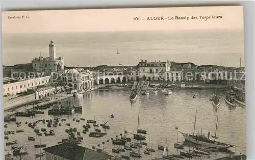 AK / Ansichtskarte Alger Algerien Le Bassin des Torpilleurs