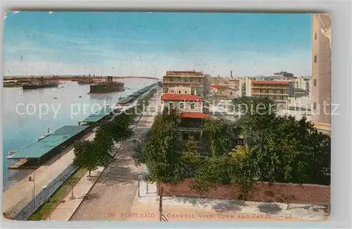 AK / Ansichtskarte Port Said General view and Canal Kat. Port Said