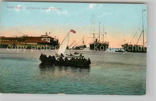 AK / Ansichtskarte Port Said Navigation dans le Canal Kat. Port Said