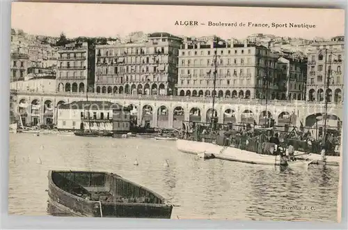 AK / Ansichtskarte Alger Algerien Boulevard de France Sport Nautique