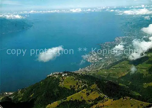 AK / Ansichtskarte Montreux VD Les Rochers de Naye Lac Leman vue aerienne Kat. Montreux