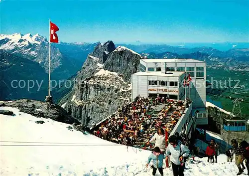 AK / Ansichtskarte Engelberg OW Bergstation Klein Titlis Fernsicht Alpenpanorama Kat. Engelberg