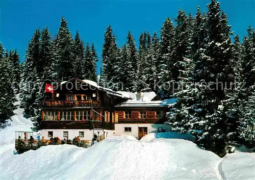 AK / Ansichtskarte Davos GR Skihaus Ferienhaus Clavadeleralp Wintersportplatz Alpen Kat. Davos