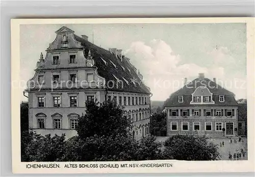 AK / Ansichtskarte Ichenhausen Altes Schloss mit NSV Kindergarten Kat. Ichenhausen