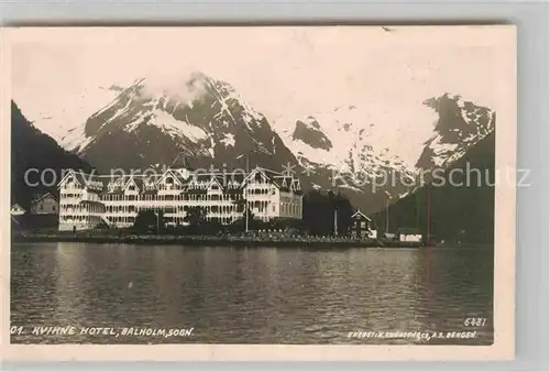 AK / Ansichtskarte Balholm Kvikne Hotel Kat. Norwegen