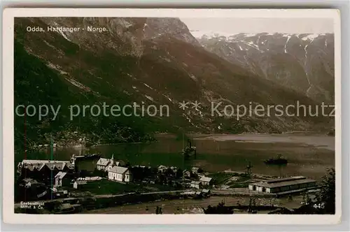 AK / Ansichtskarte Odda Teilansicht Fjord Kat. Norwegen