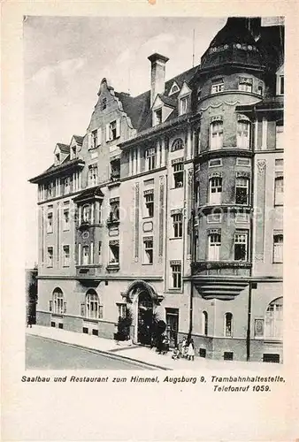 AK / Ansichtskarte Augsburg Saalbau Restaurant zum Himmel  Kat. Augsburg