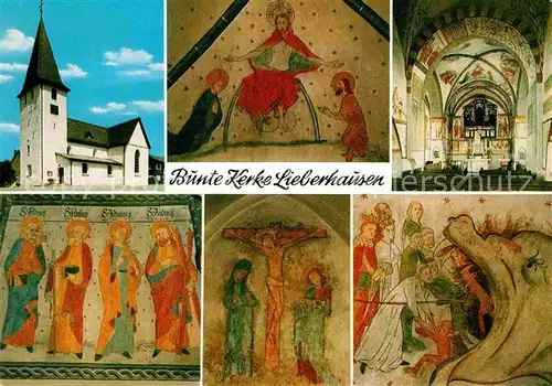 AK / Ansichtskarte Lieberhausen Bunte Kerke 11. Jhdt. Fresken 15. Jhdt. Basilika Kirche Kat. Gummersbach