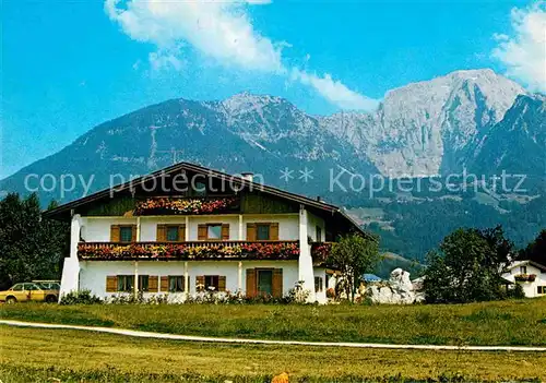 AK / Ansichtskarte Schoenau Koenigssee Bodnerlehen mit Kehlstein und Goell Berchtesgadener Alpen Kat. Schoenau a.Koenigssee