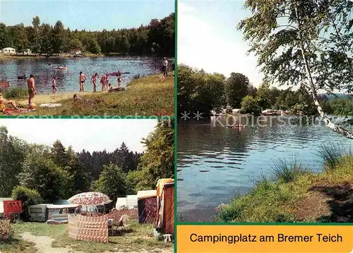 AK / Ansichtskarte Gernrode Harz Campingplatz am Bremer Teich Badestrand Kat. Gernrode Harz