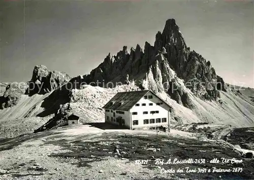 AK / Ansichtskarte Dreizinnenhuette Rifugio a Locatelli alle Tre Cime Dolomiten Kat. Sexten Sesto Suedtirol