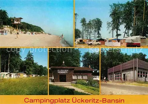 AK / Ansichtskarte ueckeritz Usedom und Bansin Campingplatz Strand Fischerhuette Gaststaette Kat. ueckeritz Usedom