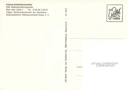 AK / Ansichtskarte Wiblingwerde Kolping Familienferienstaette Kat. Nachrodt Wiblingwerde