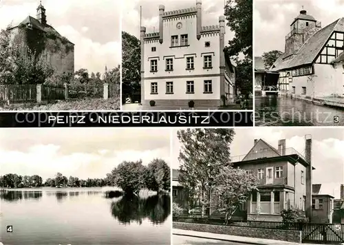 AK / Ansichtskarte Peitz Festungsturm Rathaus Hammerwerk Peitzer Teiche Ambulatorium Kat. Peitz