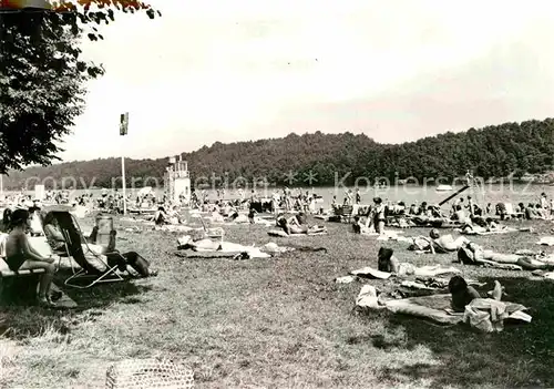 AK / Ansichtskarte Langenhessen Koberbachtalsperre Badestrand Kat. Werdau