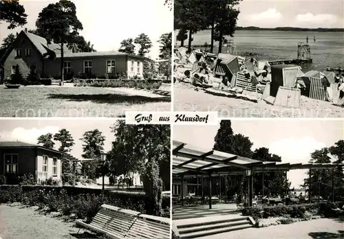 AK / Ansichtskarte Klausdorf Stralsund Gaststaette Restaurant Strand Handabzug Kat. Klausdorf Stralsund