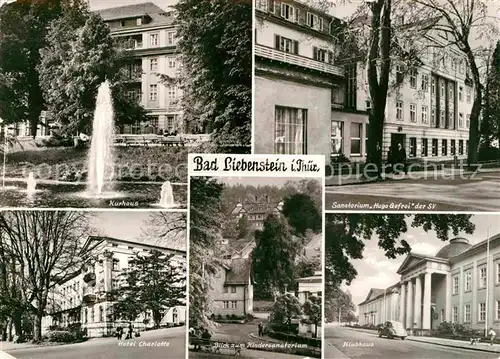 AK / Ansichtskarte Bad Liebenstein Kurhaus Fontaene Sanatorium Klubhaus Hotel Charlotte Kat. Bad Liebenstein