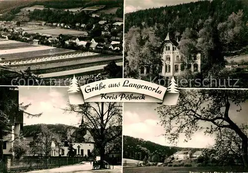 AK / Ansichtskarte Langenorla Panorama Ortspartie an der Kirche Kat. Langenorla