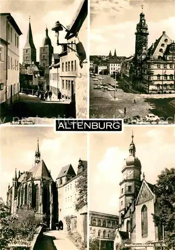 AK / Ansichtskarte Altenburg Thueringen Rote Spitzen Doppelturm Wahrzeichen Rathaus Markt Kirche Kat. Altenburg